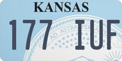 KS license plate 177IUF