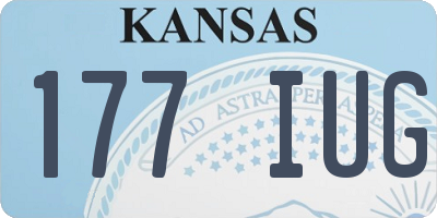 KS license plate 177IUG