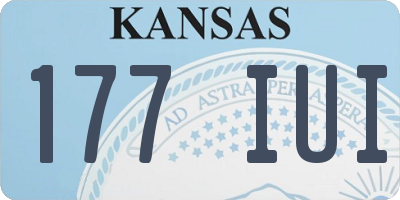 KS license plate 177IUI