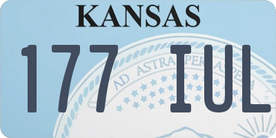 KS license plate 177IUL