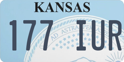 KS license plate 177IUR