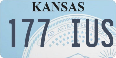 KS license plate 177IUS