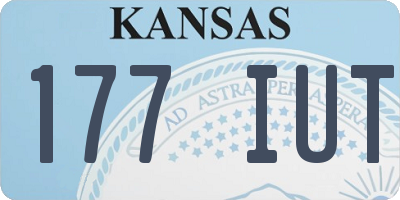 KS license plate 177IUT