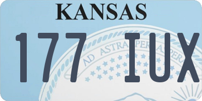 KS license plate 177IUX