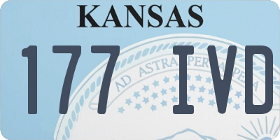 KS license plate 177IVD