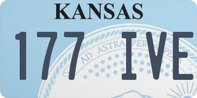 KS license plate 177IVE