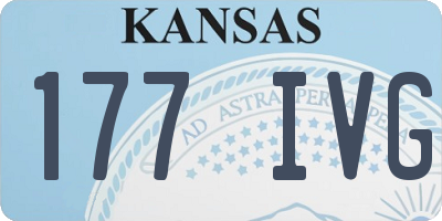 KS license plate 177IVG