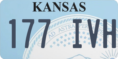KS license plate 177IVH