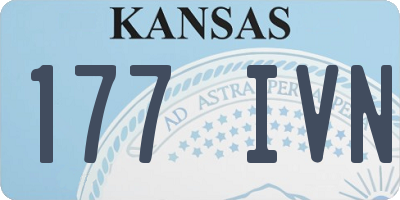KS license plate 177IVN