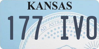 KS license plate 177IVO