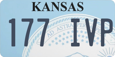 KS license plate 177IVP