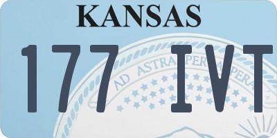 KS license plate 177IVT