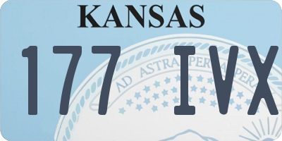 KS license plate 177IVX