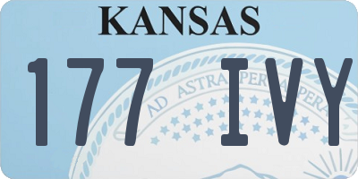 KS license plate 177IVY