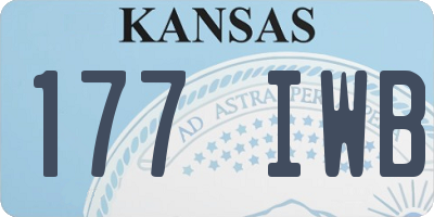 KS license plate 177IWB