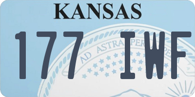 KS license plate 177IWF