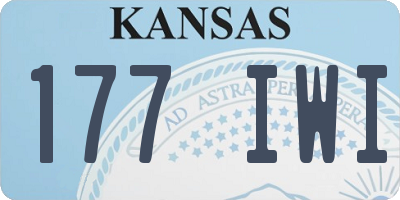 KS license plate 177IWI