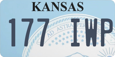 KS license plate 177IWP