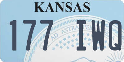 KS license plate 177IWQ