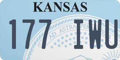 KS license plate 177IWU