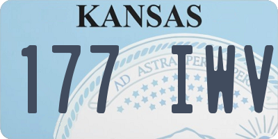 KS license plate 177IWV