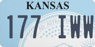 KS license plate 177IWW
