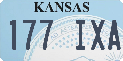 KS license plate 177IXA