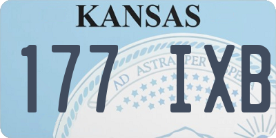KS license plate 177IXB