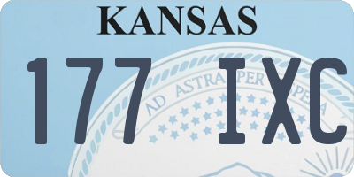 KS license plate 177IXC