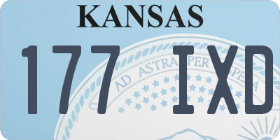 KS license plate 177IXD