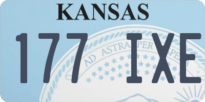 KS license plate 177IXE
