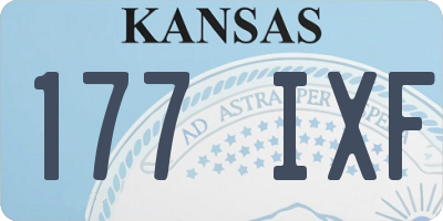 KS license plate 177IXF
