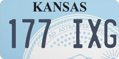 KS license plate 177IXG