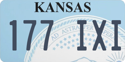 KS license plate 177IXI