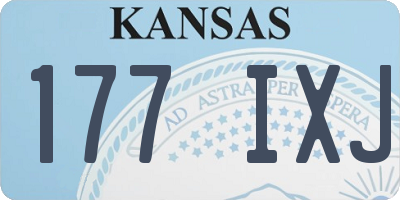 KS license plate 177IXJ