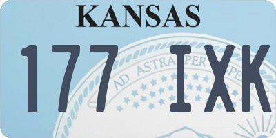 KS license plate 177IXK