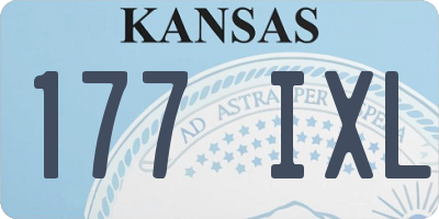 KS license plate 177IXL