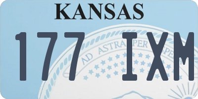 KS license plate 177IXM