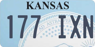 KS license plate 177IXN