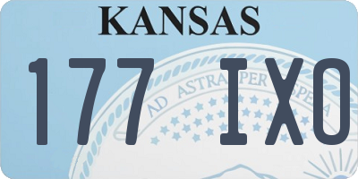 KS license plate 177IXO