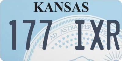 KS license plate 177IXR