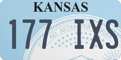 KS license plate 177IXS