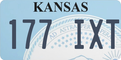 KS license plate 177IXT