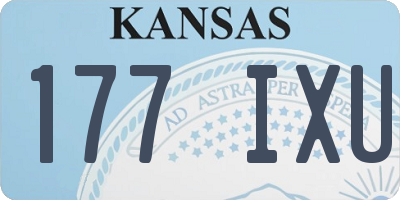 KS license plate 177IXU