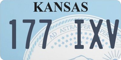 KS license plate 177IXV