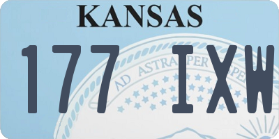 KS license plate 177IXW