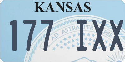 KS license plate 177IXX