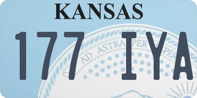 KS license plate 177IYA