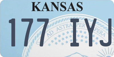 KS license plate 177IYJ