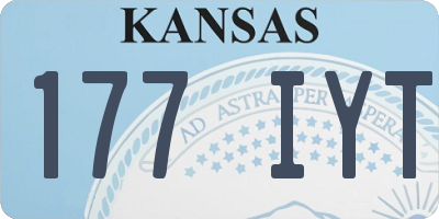 KS license plate 177IYT